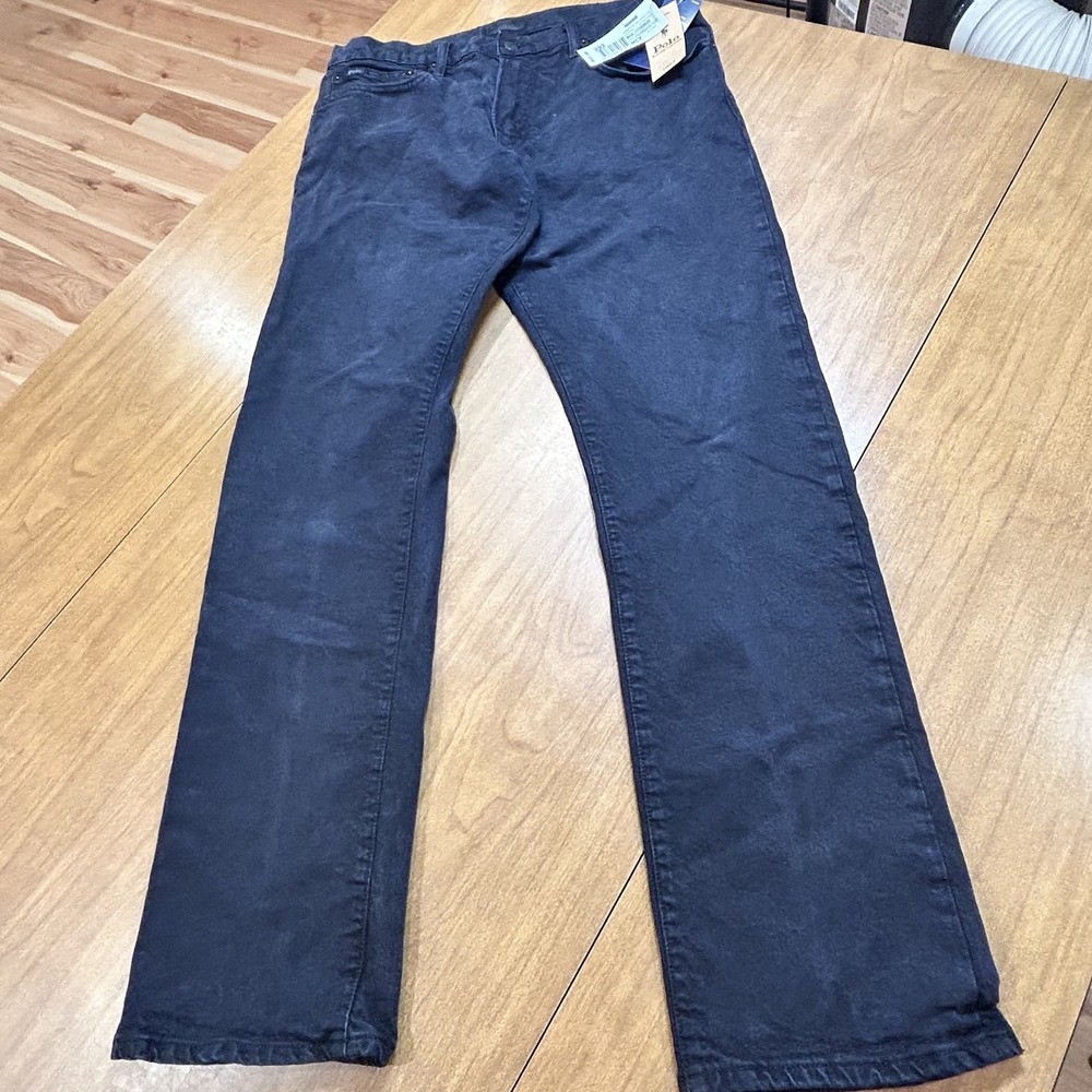 Polo Ralph Lauren Jeans Mens 34x32 Dark Blue Hampton Relaxed Straight Denim NWT